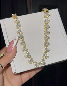 फैशन नेकलेस क्यूबन जिरकॉन हिप हॉप क्यूबन टेनिस चेन - Product Image 5