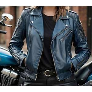 Veste de motard unisexe en cuir de veau et de mouton, imperméable et coupe-vent, avec devant en toile et col mandarin, personnalisable OEM ODM pour l'hiver - Product Image 3
