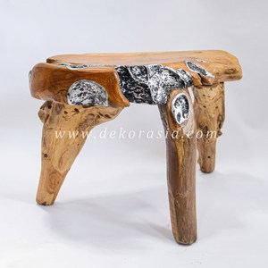 โต๊ะไม้สัก โต๊ะไม้และอลูมิเนียมสําหรับห้องนั่งเล่น โต๊ะไม้ ของตกแต่งบ้าน โต๊ะไม้ เฟอร์นิเจอร์ - Product Image 4