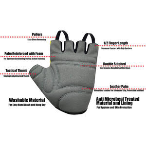 Guantes de entrenamiento para hombre Fitness Gym con protección de Palma Guantes de levantamiento de pesas para seguridad para bronceado - Product Image 6