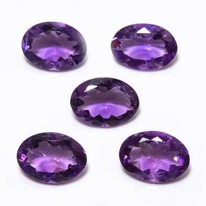 Pierres précieuses améthyste naturelle de haute qualité, facettées, ovales, violettes, en vrac, pour la fabrication de bijoux, Rawat Exports Russie - Product Image 3