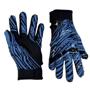 Gants de football américain en cuir de haute qualité avec sangle de poignet réglable, logo personnalisé, paume à adhérence accrue, imperméables et antidérapants - Product Image 2