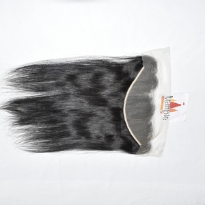 Extensiones de Cabello Humano Natural de 13x4, Color Natural, Onda Profunda, Cabello Indio Procesado, Sin Color, Doble Trama a Máquina, Tejido al por Mayor - Product Image 1