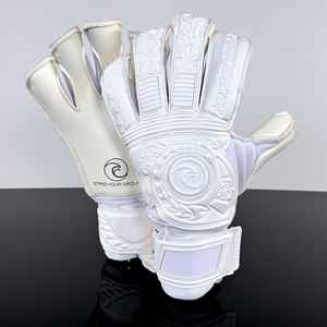 Gants de gardien de but en cuir de qualité supérieure personnalisables coupe personnalisée poignée en latex de football en gros - Product Image 5