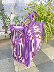 Grands sacs écologiques à fermeture éclair en PP recyclé réutilisable durable en plastique polypropylène pour l'approvisionnement en vrac de l'Inde Shopping blanchisserie - Product Image 2