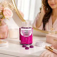 Bonbons Gommeux BBL Repulpants Marque Privée OEM – Produits de Beauté Naturels Personnalisés pour l'Amélioration et le Rehaussement des Fesses, Agrandissement des Hanches pour Femmes