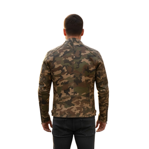 Veste en cuir camouflage légère de haute qualité à bas prix Veste en cuir pour hommes avec logo personnalisé OEM élégante nouvelle mode - Product Image 6
