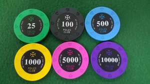 ชิปโป๊กเกอร์ดินเผาหรูหรา14gm คาสิโนชิปพลาสติกเซรามิกพร้อมถาดสำหรับ14gm โลโก้และคอลอร์ - Product Image 2