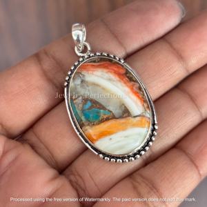 สร้อยคอเงินแท้ 925 ประดับด้วยเทอร์ควอยซ์ธรรมชาติทรงหยดน้ำ รุ่นใหม่ล่าสุด สำหรับผู้หญิง สไตล์โบฮีเมียน - Product Image 3