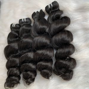 Prix d'usine Ondulés Super Double Faisceaux de Donneur Brut Cuticule Aligné Naturel Noir Vietnamien Remy Extensions de Cheveux Lâche Profonde - Product Image 1