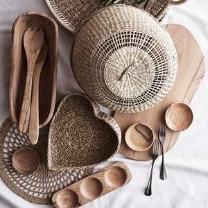 Best Sale 2026 Vietnam Weaving Basket Dome Cover Handmade Seagrass Round Home Kitchen Accessories Food Protecting Party Supplies - Product Image 6