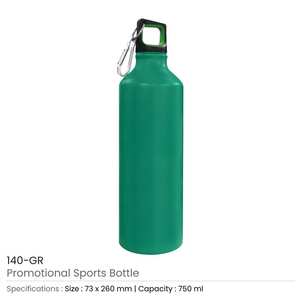 Fournisseur en gros à bas prix de gourde de sport d'extérieur en aluminium mat avec mousqueton, 750 ml, dans une boîte en carton - Product Image 4