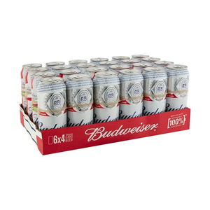 Budweiser sans alcool, multipacks de 4x330ml, 6 multipacks par carton, idéal pour les bureaux et les événements d'entreprise - Product Image 1