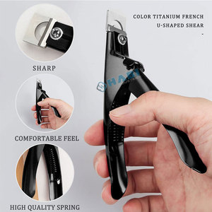 Cortador de puntas de uñas de borde en forma de U de acero inoxidable de alta calidad, manicura, acrílico, puntas postizas para decoración de uñas - Product Image 3