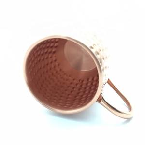 Koi mayorista proveedor 450mL cerveza vino cóctel martillado tazas 18oz 100% cobre sólido puro Moscú mula tazas con asas - Product Image 4