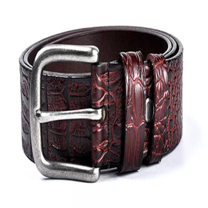 Wholesale 100% <b>Genuine</b> Cow Hide <b>Leather</b> <b>Belts</b> High Quality Alligator Crocodile Pattern Men's Casual <b>Genuine</b> <b>Leather</b> <b>Belts</b> - Product Image 5