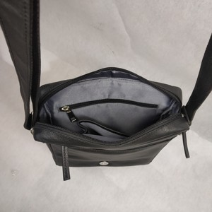 Alta demanda de logotipo personalizado de cuero Sling Crossbody Messenger Bags PVC forrado hombres viaje Vintage cremallera al por mayor precios baratos - Product Image 4