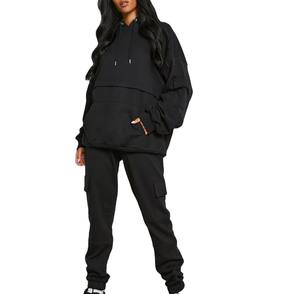 Conjunto de sudadera con capucha y pantalones de chándal informales de algodón 100% de alta calidad para hombre, estampado personalizado, ligero, transpirable con patrón de animales para invierno - Product Image 2