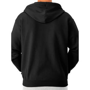 Sweat à capuche zippé pour homme de haute qualité avec impression de logo personnalisé, en tissu polaire polyester/coton, respirant et écologique pour l'hiver - Product Image 4