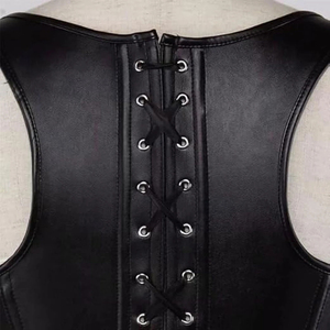 Corset élégant pour femmes en cuir véritable, haute compression, à lacets, bustier, pour adultes, respectueux de l'environnement, fournisseur OEM personnalisé, fabricant - Product Image 3