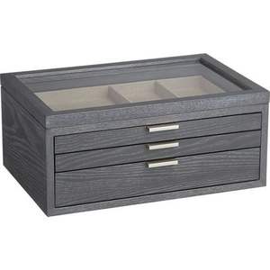 Boîte de rangement standard pour articles de décoration intérieure et accessoires, avec boîte à bijoux en bois artisanale - Product Image 1