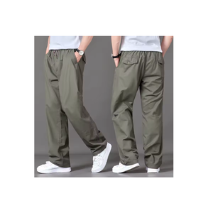 Pantalones holgados básicos para todos los días para hombre, pantalones informales holgados, cintura elástica, ligeros, servicio OEM disponible a granel, precio barato - Product Image 1