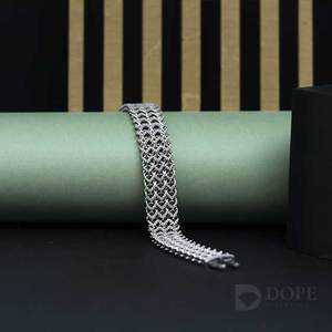 GENTS Lab Grown Diamond 5CT Brilliant Cut IGI Certified HIP HOP Bracelet 18KT Oro blanco sólido Chapado en plata Diseño exclusivo - Product Image 4