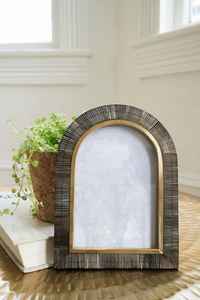 Marco de fotos con incrustaciones de hueso de cuerno de brillo Natural marrón personalizable, imagen de madera de hierro con borde de mosaico de cuerno de imitación, incrustaciones de hueso de resina - Product Image 3