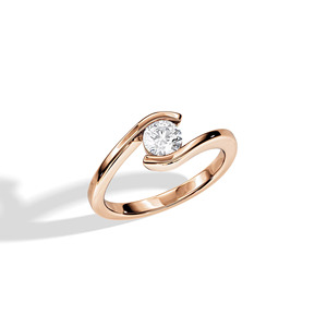 GIA LAB-Bague en diamant solitaire cultivée Design unique Bypass en or massif blanc jaune rose Partywear Wholesale Jewelry-DS0027 - Product Image 3