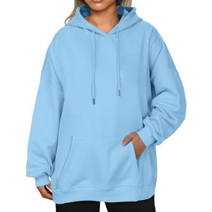 Sudaderas con capucha para mujer, ropa de calle informal, figuras de hombro caído, sudaderas con capucha transpirables ecológicas, sudaderas con capucha de punto para mujer - Product Image 1