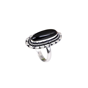 Bague en argent sterling 925 avec pierre précieuse en agate plaquée rhodium, style bohème tendance, cadeau de mariage pour femme - Product Image 1