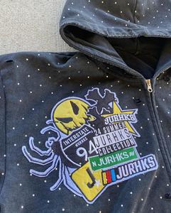 Sudaderas con capucha personalizadas de algodón 100%, patrón sólido, cuello forrado, lavado con ácido, estilo informal de verano, apliques de diseño 3D bordados - Product Image 5