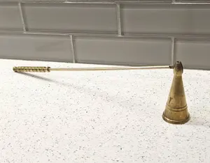 เทียนทองเหลืองวินเทจทึบอุปกรณ์ตกแต่งสำหรับคริสต์มาส - Product Image 6