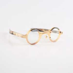 แว่นตาจมูกกว้างสะพานตรงแบบคลาสสิกแผ่นรองเขาควายแท้กรอบทำด้วยมือ100% แตรของแท้สำหรับผู้ชายเทศกาลคริสต์มาส - Product Image 2