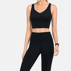 Sujetador deportivo con logotipo personalizado para mujer, top de yoga sin costuras, para correr, gimnasio, fitness y entrenamiento - Product Image 3