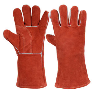 Gants de soudage en cuir de mouton de vachette robustes les plus populaires pour le jardinage Gants de soudage en cuir personnalisés de sécurité à vendre - Product Image 1