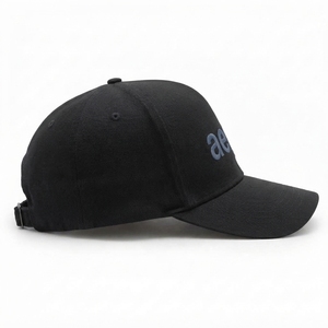 Casquette Snapback 5 Panneaux Brodée en Coton Noir Unisexe Décontractée Réglable avec Logo Personnalisé Vente en Gros Usine OEM - Product Image 4