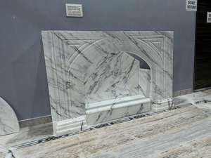 Cheminée d'intérieur moderne de style français avec décoration intérieure élégante en marbre italien sculpté à la main et en pierre naturelle - Product Image 4