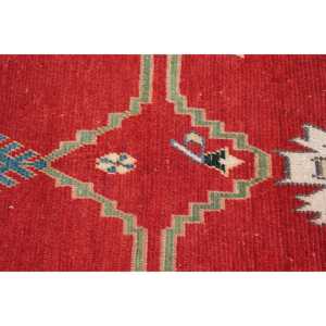 พรมตุรกี ขนาด 8.2x10.7 ฟุต พรมวินเทจ พรมขนสัตว์ขอบสีแดง - Product Image 5