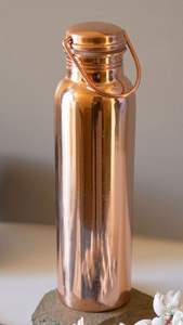 Elegante botella de agua de cobre puro de 500ml, diseño elegante con función a prueba de fugas para uso en el hogar, la Oficina o el viaje - Product Image 2