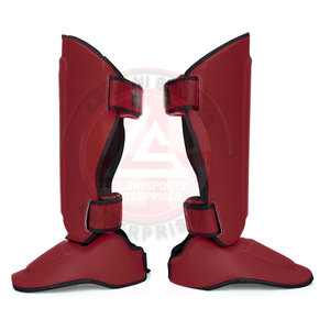 Espinilleras de Kickboxing de Alta Calidad Hechas a Medida, Espinilleras de Entrenamiento de Muay Thai, Protector de Piernas Profesional de Cuero PU para MMA - Product Image 3
