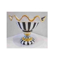 Bol en verre craquelé plaqué or, design moderne et luxueux, décor artistique, certifié CE/EU, Kayna Export pour les entreprises