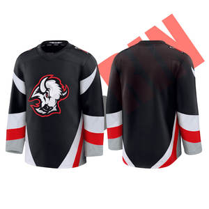 Jersey de Hockey Profesional Personalizado Sublimado Premium de Sibrin para el Equipo de Buffalo de EE. UU. |   Secado Rápido 100% Poliéster |   Ropa de Hockey sobre Hielo de EE. UU. - Product Image 1