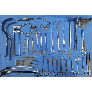Kit de laparotomie de base en acier chirurgical réutilisable pour animaux de compagnie, 35 pièces, pour opération vétérinaire - Product Image 1