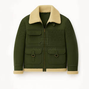 Chaqueta de invierno de piel de oveja para hombre con color personalizado | Prendas de abrigo de alta calidad | Chaqueta de piel de oveja de diseño personalizable para hombre - Product Image 4