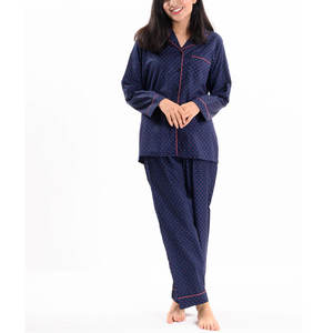 ชุดนอนผู้หญิงคุณภาพสูงปรับแต่งได้ - ชุดลำลองสำหรับฤดูหนาว/ฤดูใบไม้ผลิ ระบายอากาศได้ดี พร้อมโลโก้ด้านหน้า - Product Image 1