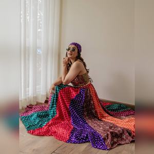 ชุดเลเฮนกาโชลีงานหนักสำหรับผู้หญิง งานแต่งงาน งานออกแบบอินเดีย ชุดออกงาน พร้อมส่ง ขายส่ง - Product Image 5