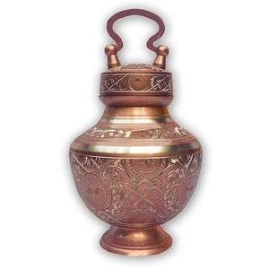 Copper Embossed Cremation Urn Elegant Design Handcrafted Funeral <b>Ashes</b> Urn Premium Quality <b>Keepsake</b> Urn - Product Image 2