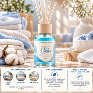 Diffusore di Fragranze OEM Clean Clothes 50ml |   Profumo per la Casa Fresco come il Bucato |   Produttore di Marchi Privati Spagna - Product Image 3