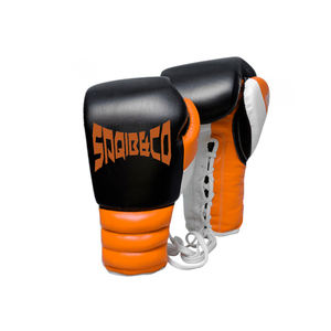 Gants d'entraînement de boxe professionnels lacés Gants de boxe en cuir de conception personnalisée pour le combat de sparring - Product Image 4